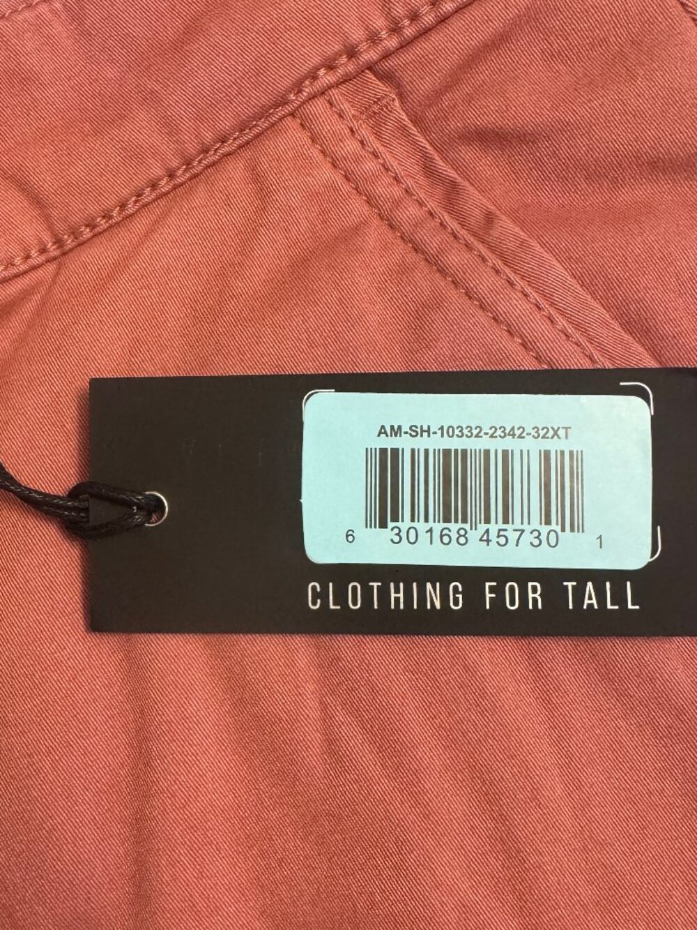 American Tall Chino Shorts for Tall Men in Withered Rose Size 3232 / Extra Tall